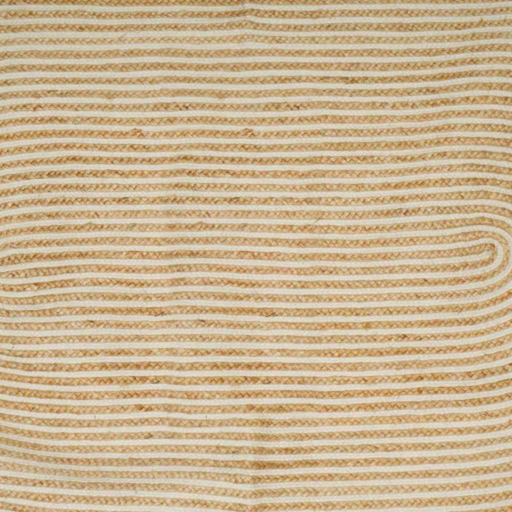 vidaXL Teppich Natürlich und Weiß 205 x 305 cm Jute