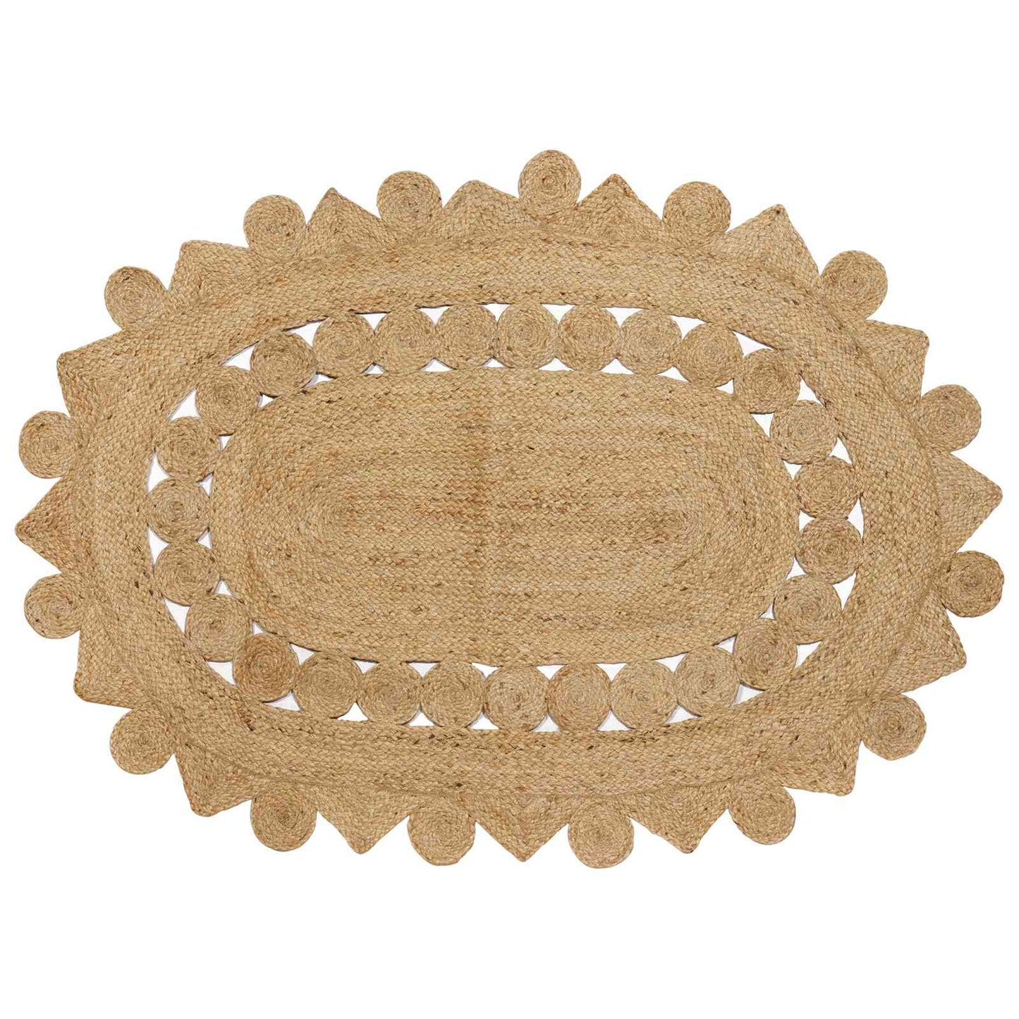 vidaXL Teppich Braun 100 x 152 cm Jute