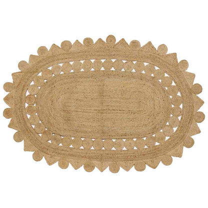 vidaXL Tapis en jute marron 152 x 245 cm