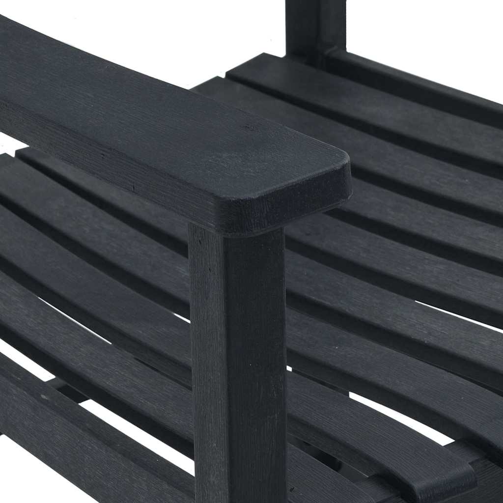 vidaXL Schaukelstuhl Schwarz 84 x 65 x 114 cm Harz