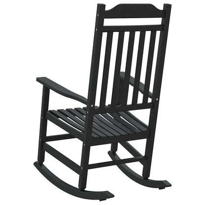vidaXL Schaukelstuhl Schwarz 84 x 65 x 114 cm Harz