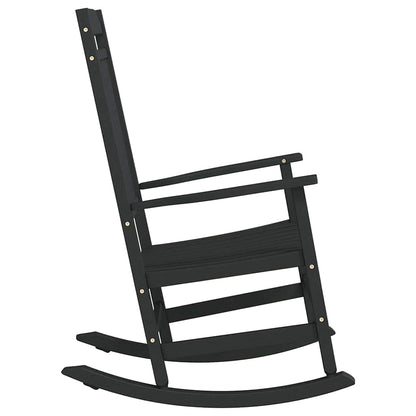 vidaXL Schaukelstuhl Schwarz 84 x 65 x 114 cm Harz