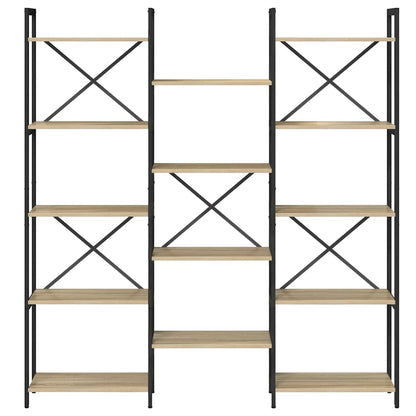 vidaXL Bücherregal Sonoma-Eiche 156 x 25 x 167 cm Holzwerkstoff