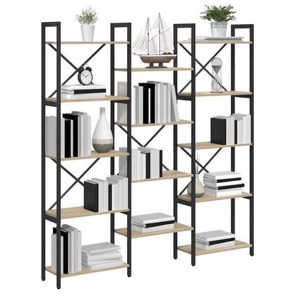 vidaXL Bücherregal Sonoma-Eiche 156 x 25 x 167 cm Holzwerkstoff