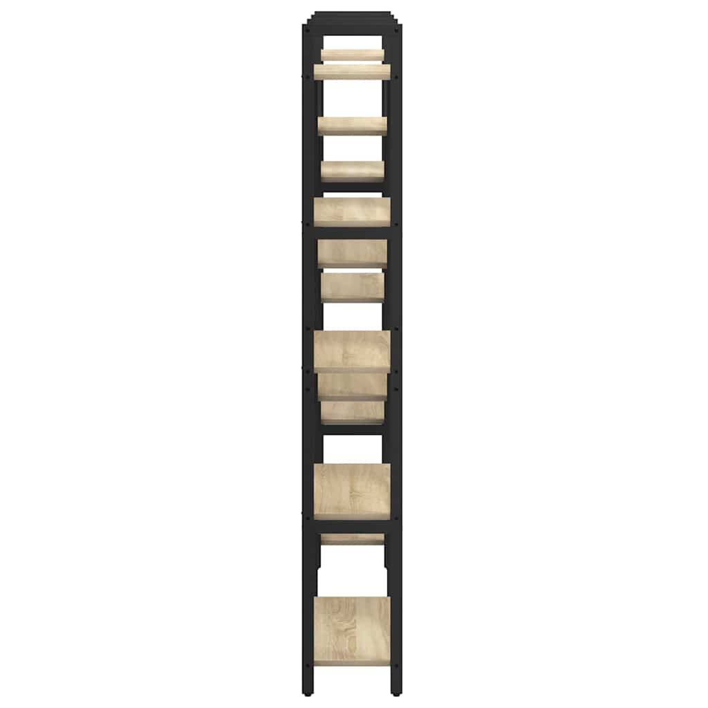 vidaXL Bücherregal Sonoma-Eiche 156 x 25 x 167 cm Holzwerkstoff