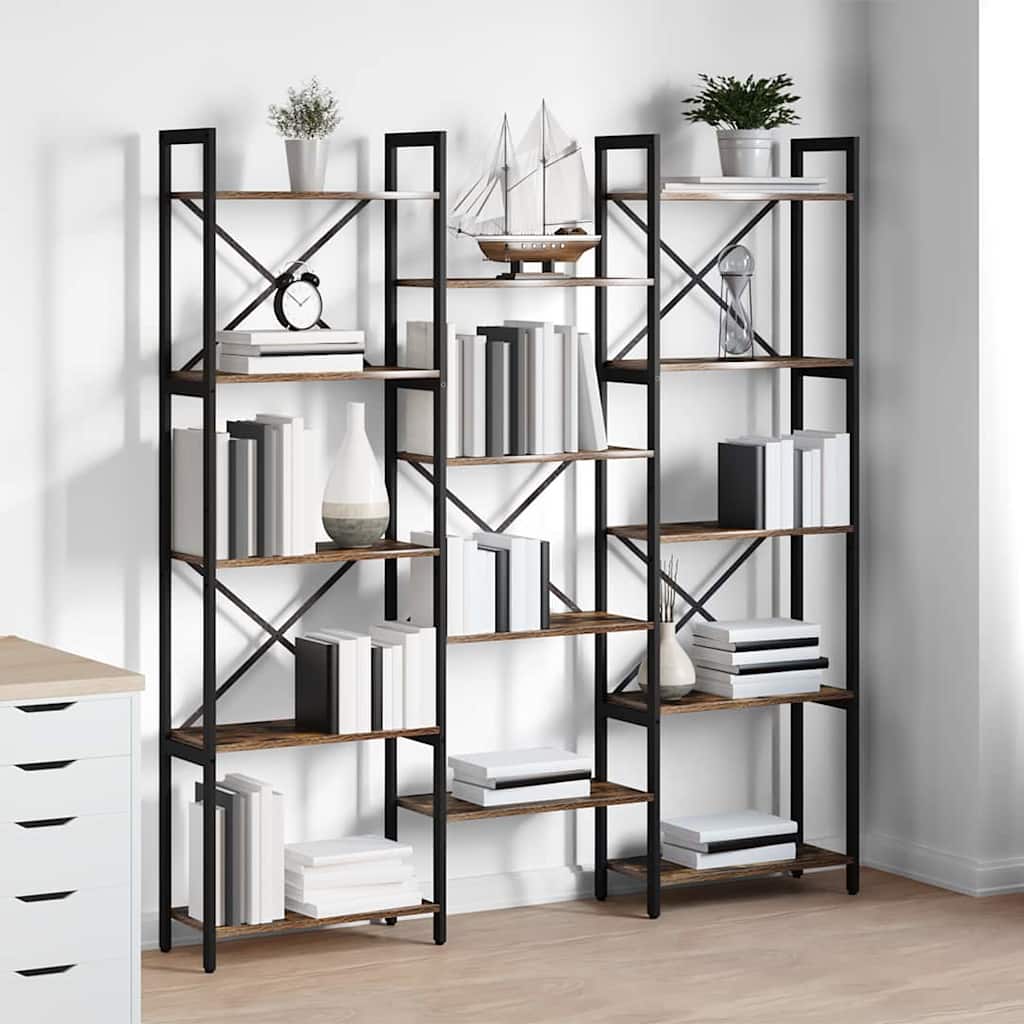 vidaXL Bücherregal Sonoma-Eiche 156 x 25 x 167 cm Holzwerkstoff