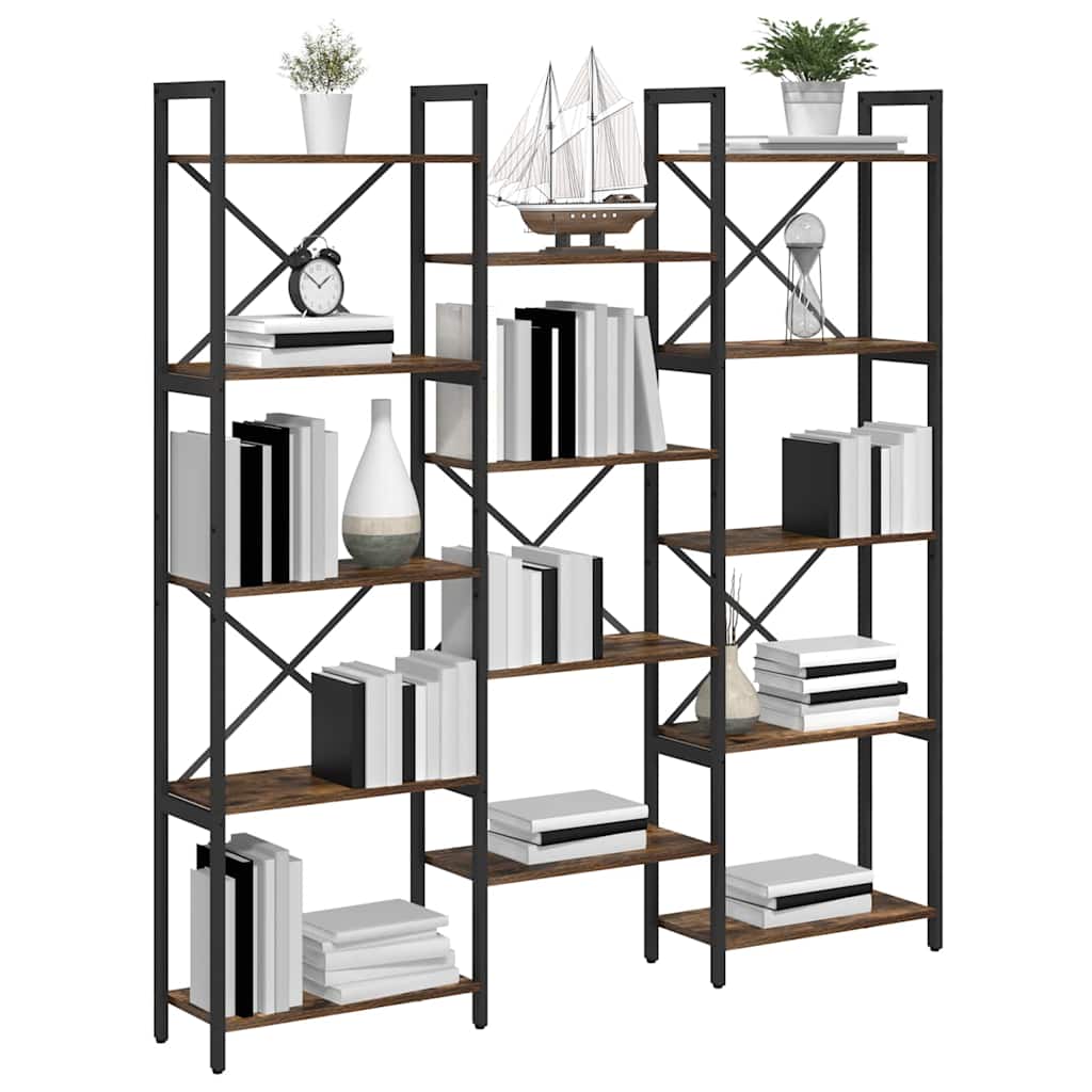 vidaXL Bücherregal Sonoma-Eiche 156 x 25 x 167 cm Holzwerkstoff