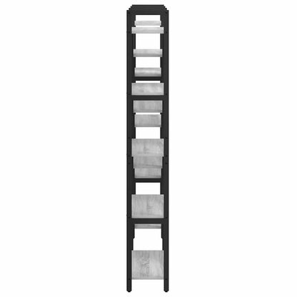 vidaXL Bibliothèque gris Sonoma 156 x 25 x 167 cm Bois d'ingénierie
