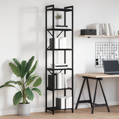 vidaXL Bibliothèque aspect chêne noir 40 x 30 x 189,5 cm