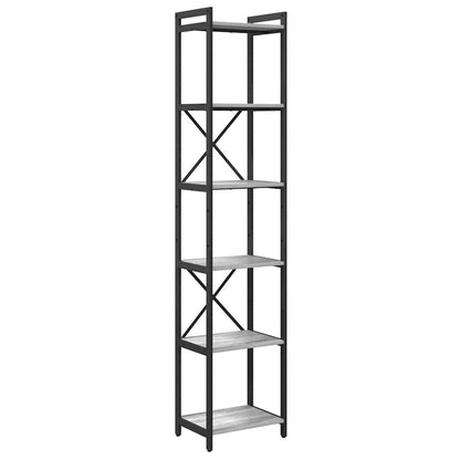 vidaXL Bibliothèque gris Sonoma 40 x 30 x 189,5 cm, bois d'ingénierie