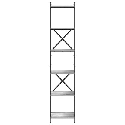 vidaXL Bibliothèque gris Sonoma 40 x 30 x 189,5 cm, bois d'ingénierie