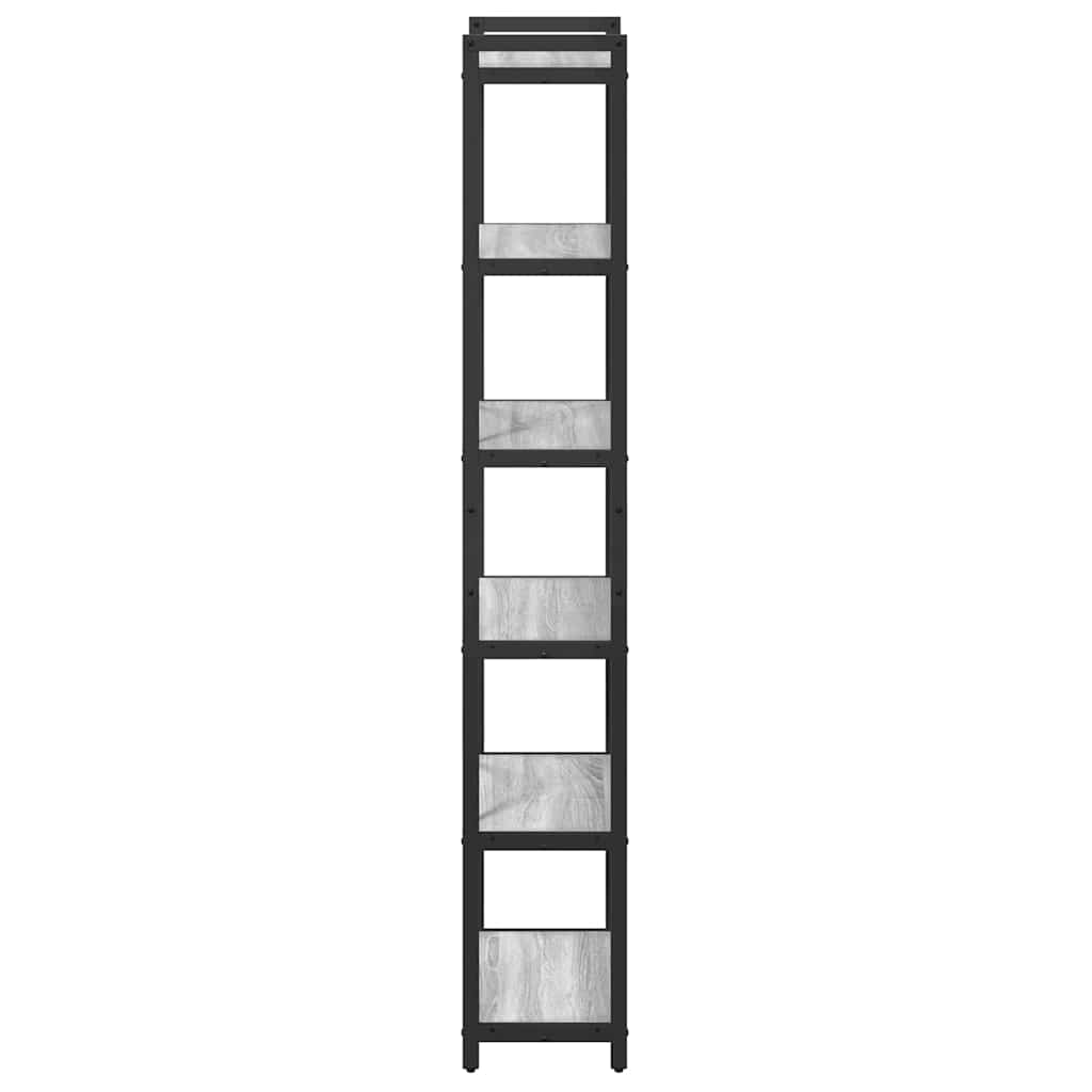 vidaXL Bibliothèque gris Sonoma 40 x 30 x 189,5 cm, bois d'ingénierie