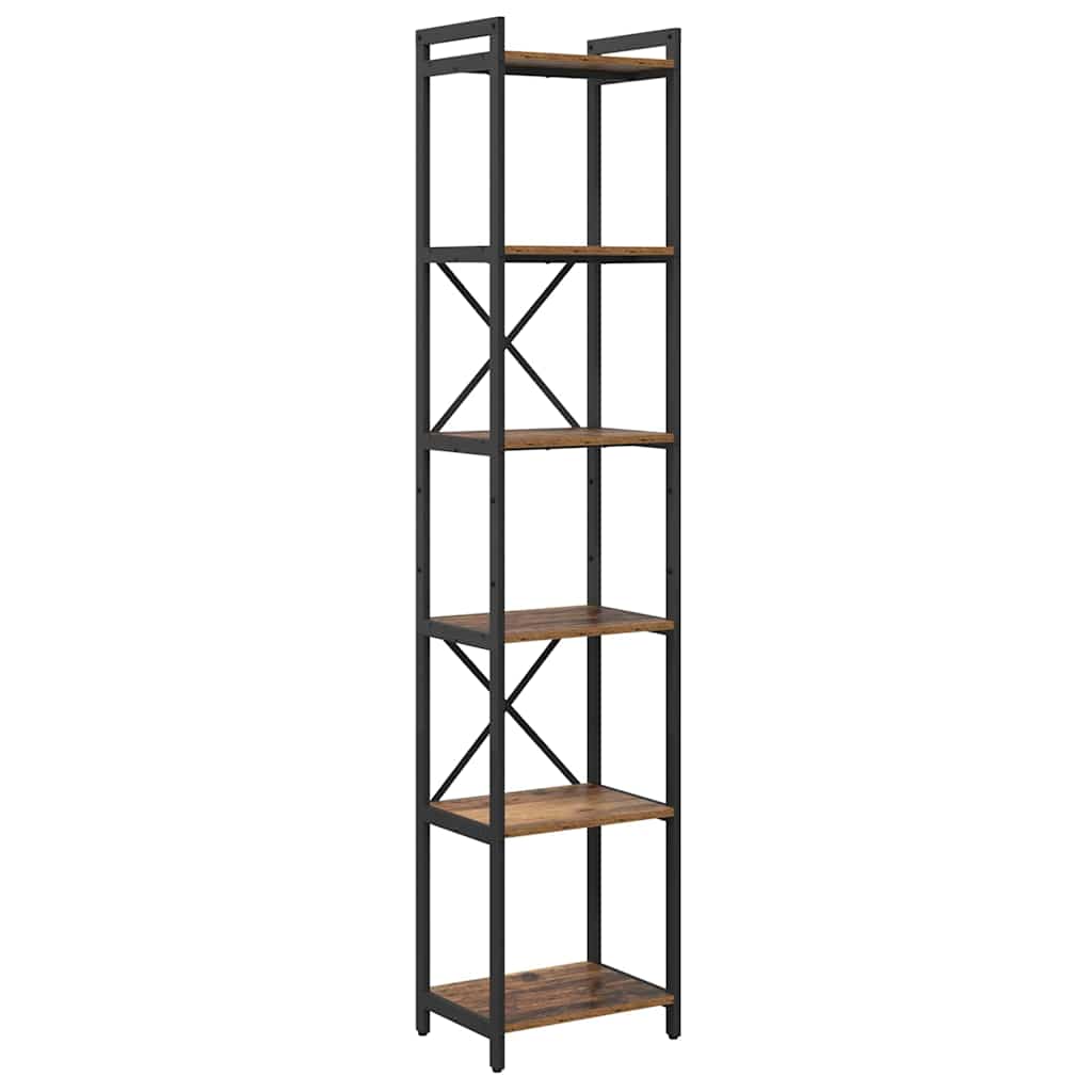 vidaXL Étagère à livres en bois de récupération 40 x 30 x 189,5 cm Bois d'ingénierie