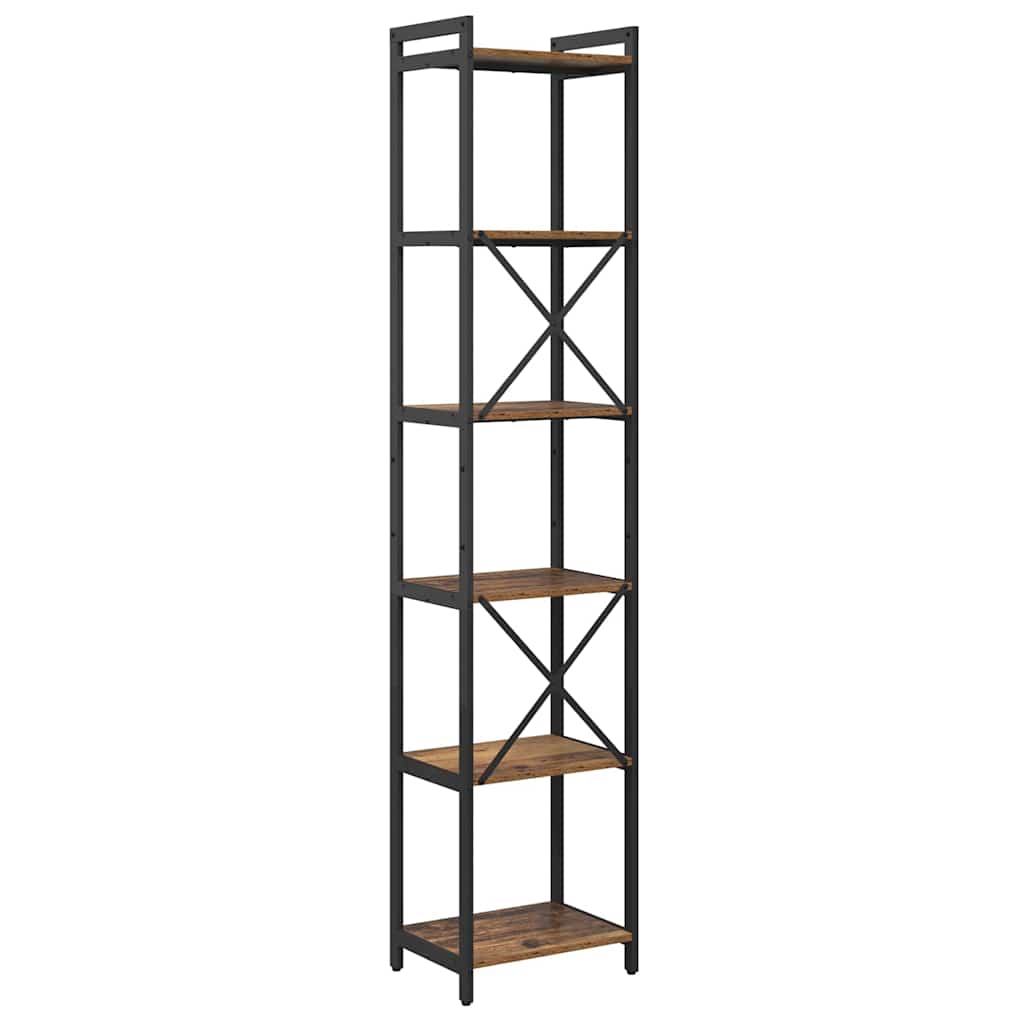 vidaXL Étagère à livres en bois de récupération 40 x 30 x 189,5 cm Bois d'ingénierie