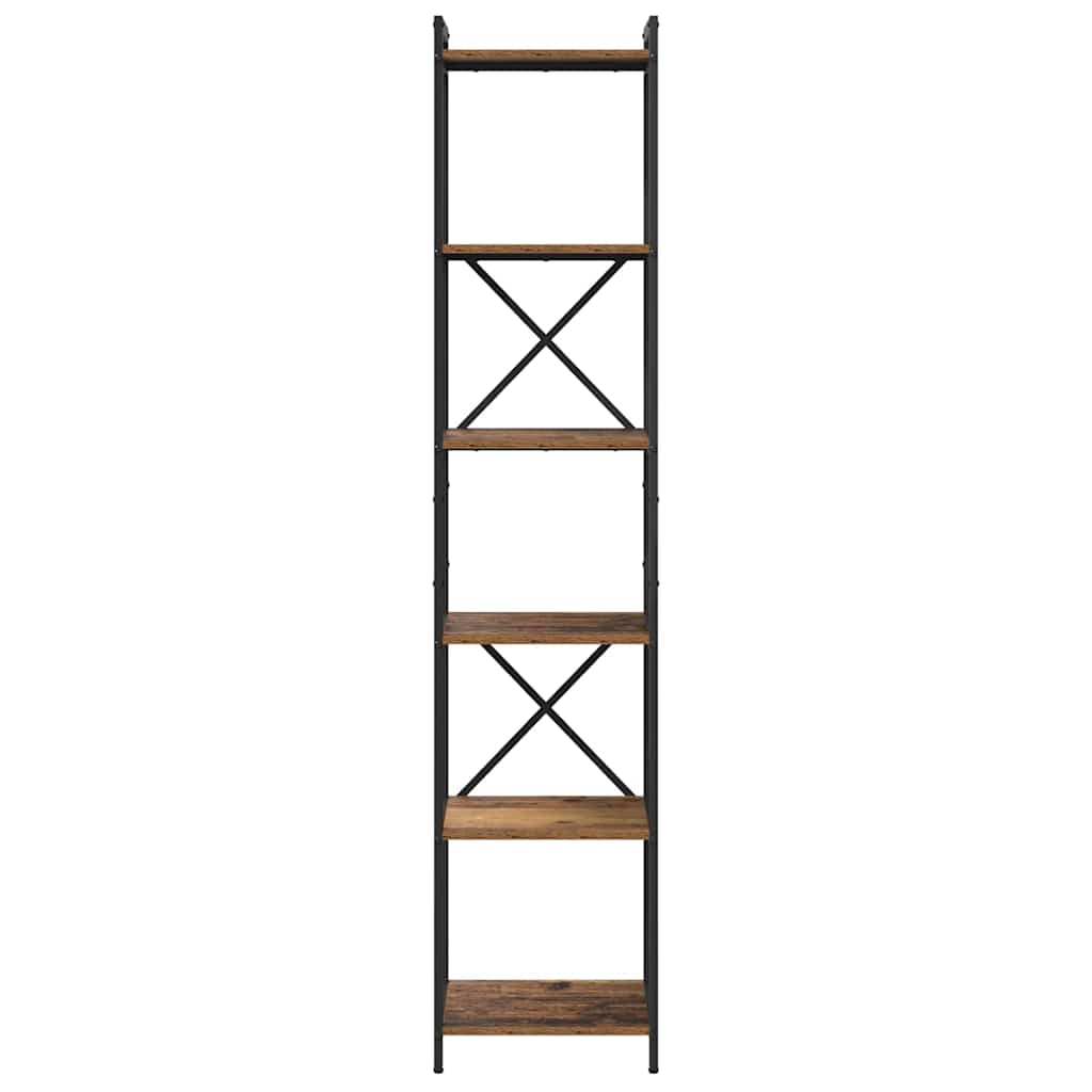 vidaXL Étagère à livres en bois de récupération 40 x 30 x 189,5 cm Bois d'ingénierie