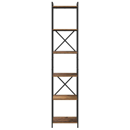 vidaXL Étagère à livres en bois de récupération 40 x 30 x 189,5 cm Bois d'ingénierie