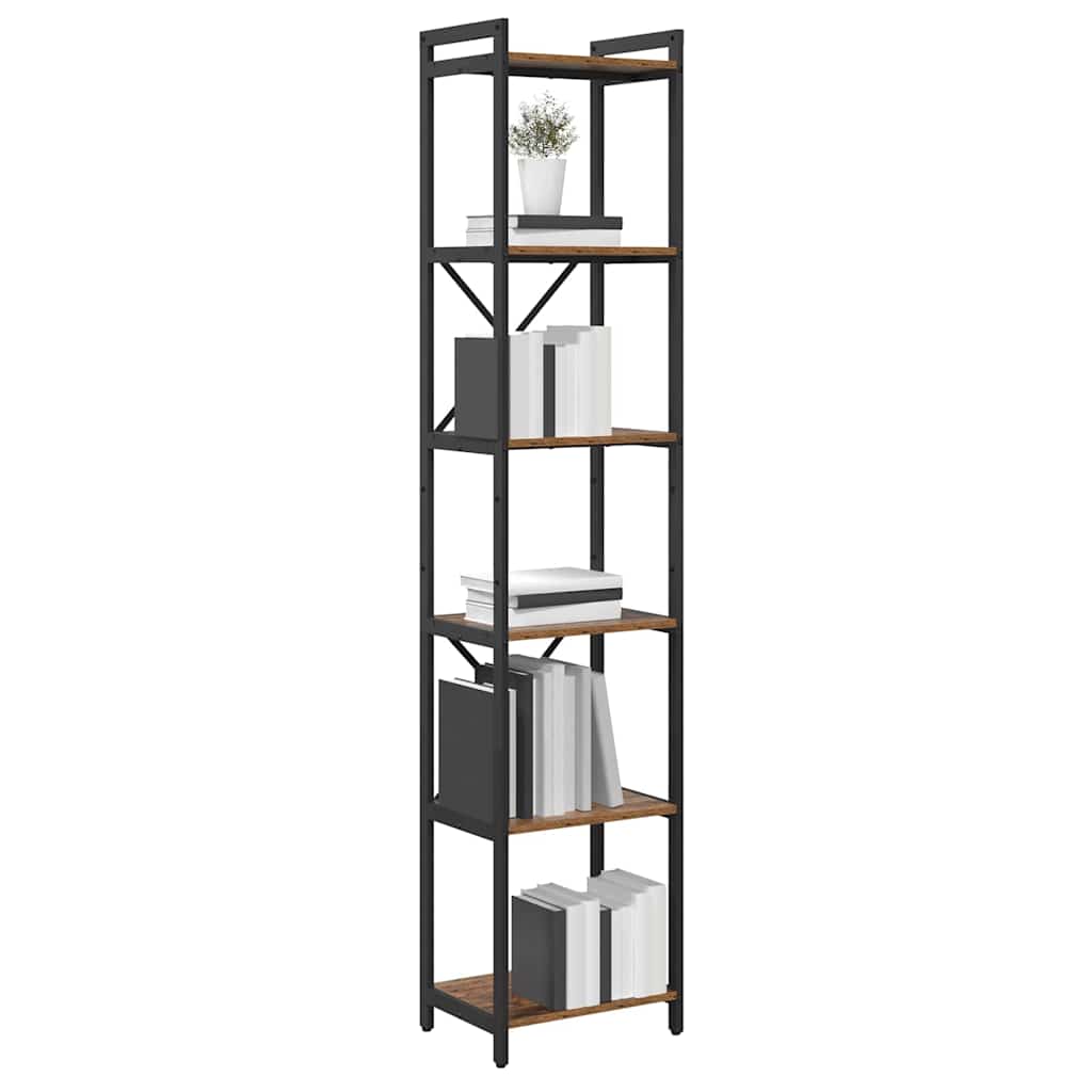 vidaXL Étagère à livres en bois de récupération 40 x 30 x 189,5 cm Bois d'ingénierie