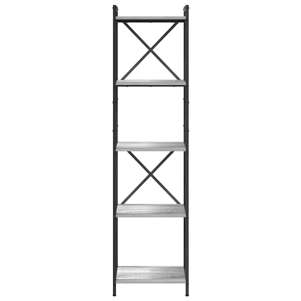 Bücherregal Grau Sonoma 40 x 30 x 155 cm Holzwerkstoff
