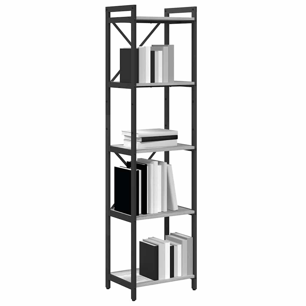 Bücherregal Grau Sonoma 40 x 30 x 155 cm Holzwerkstoff