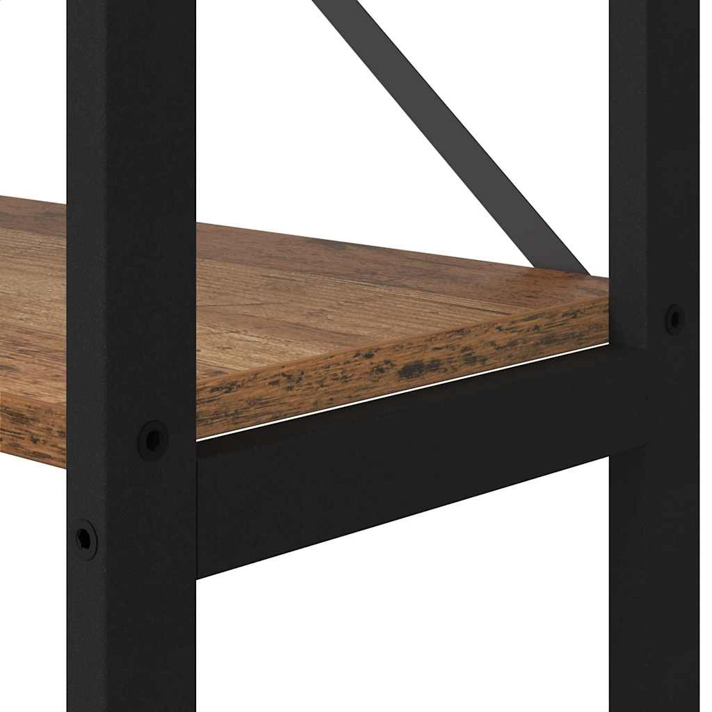 vidaXL Bibliothèque en bois de récupération 40 x 30 x 155 cm en bois d'ingénierie