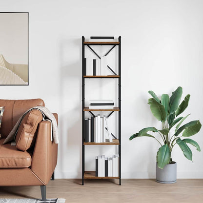 vidaXL Bibliothèque en bois de récupération 40 x 30 x 155 cm en bois d'ingénierie