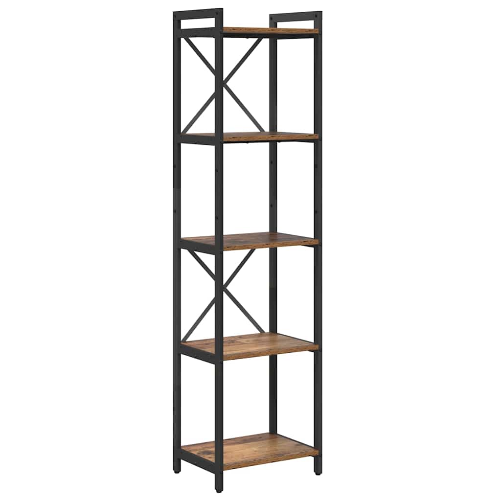 vidaXL Bibliothèque en bois de récupération 40 x 30 x 155 cm en bois d'ingénierie