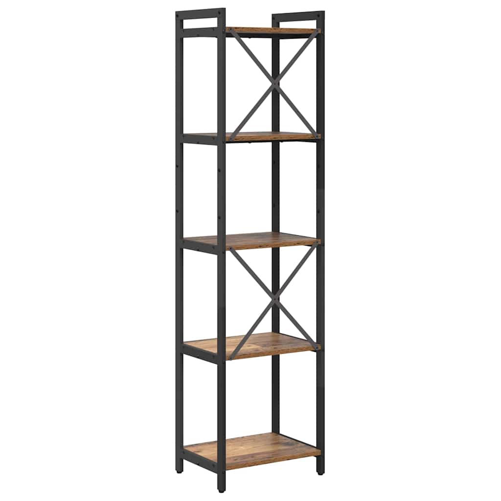 vidaXL Bibliothèque en bois de récupération 40 x 30 x 155 cm en bois d'ingénierie