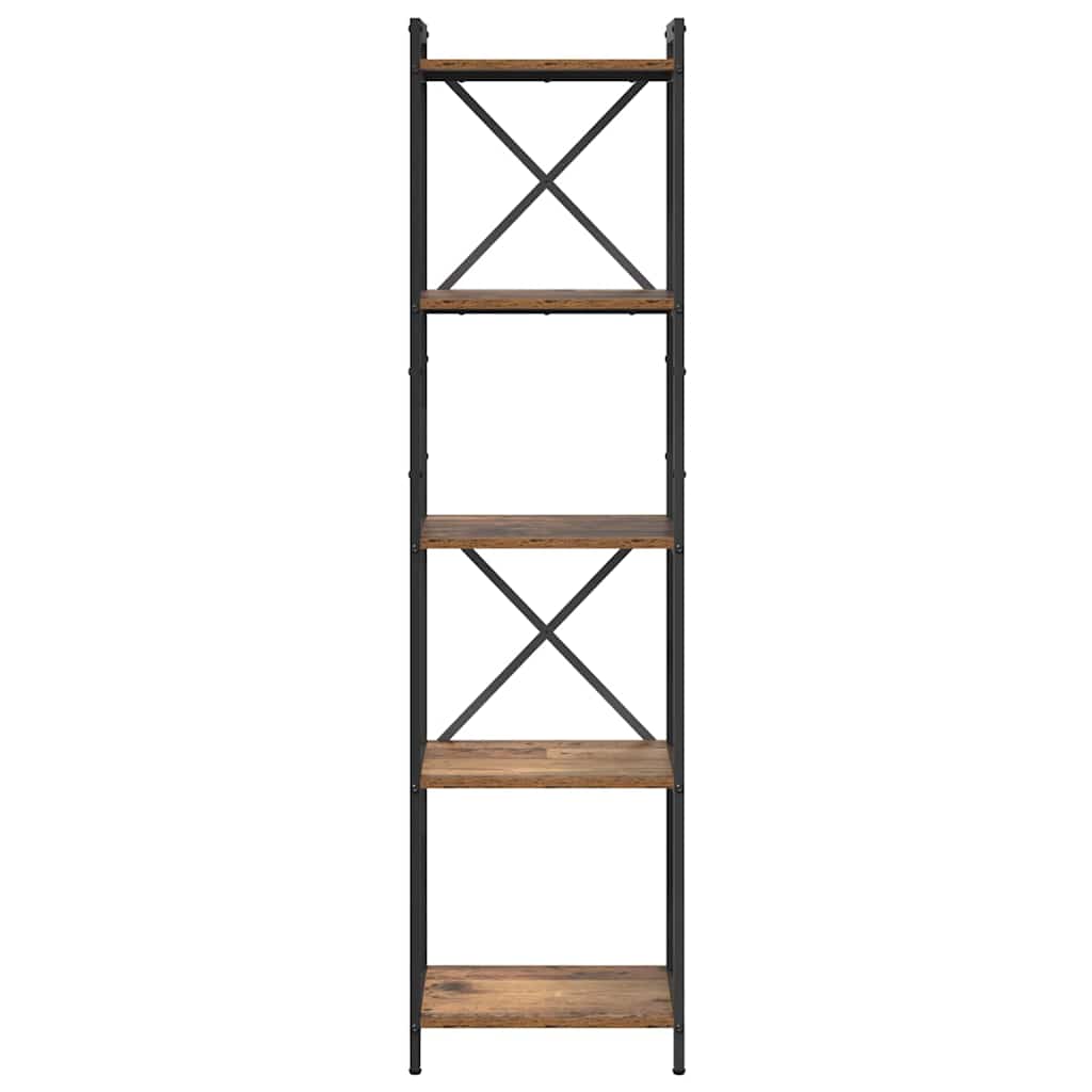 vidaXL Bibliothèque en bois de récupération 40 x 30 x 155 cm en bois d'ingénierie