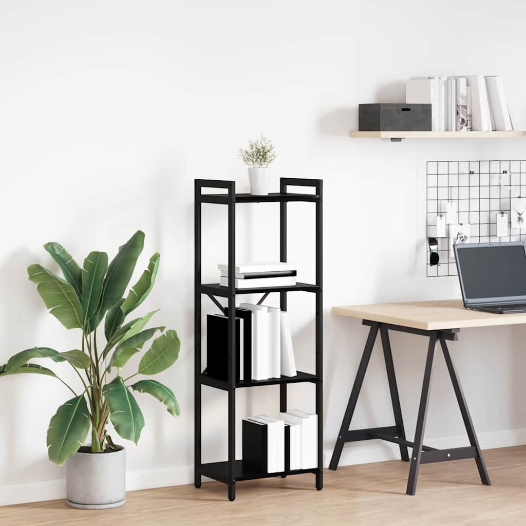 vidaXL Bibliothèque Noir aspect chêne 40 x 30 x 85 cm Bois d'ingénierie