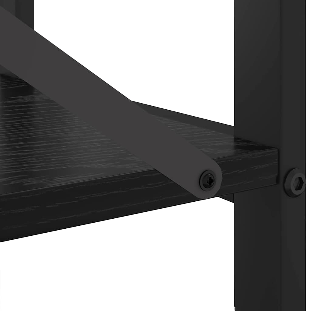 vidaXL Bücherregal Schwarz Eichen-Optik 40 x 30 x 50 cm Holzwerkstoff