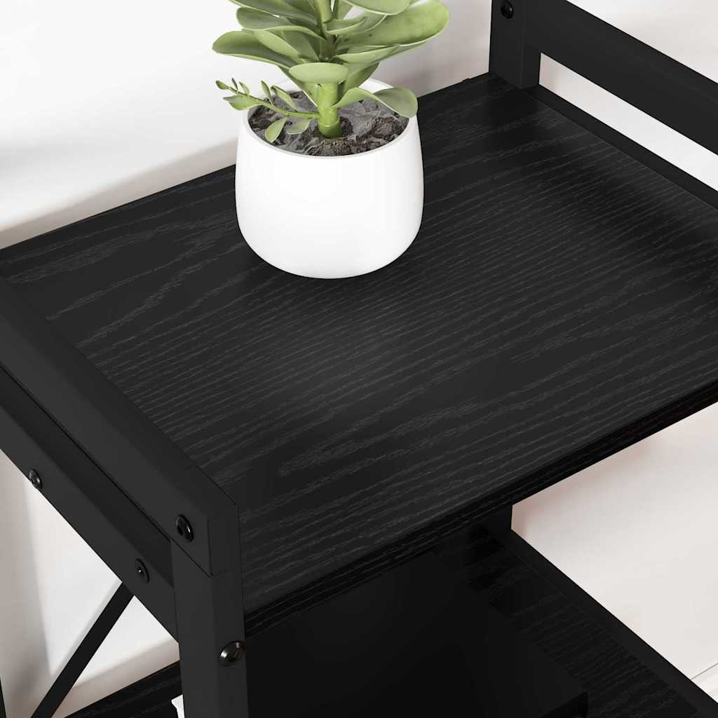 vidaXL Bücherregal Schwarz Eichen-Optik 40 x 30 x 50 cm Holzwerkstoff