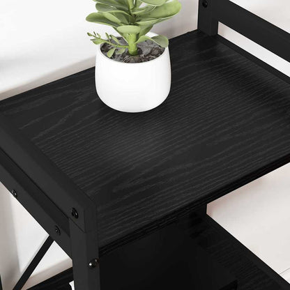 vidaXL Bücherregal Schwarz Eichen-Optik 40 x 30 x 50 cm Holzwerkstoff