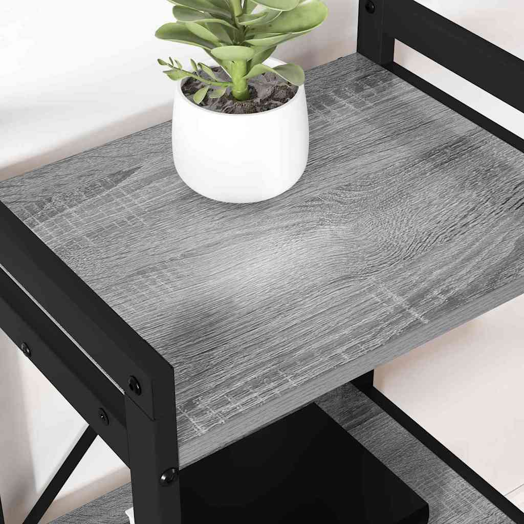 vidaXL Bücherregal Grau Sonoma 40 x 30 x 50 cm Holzwerkstoff