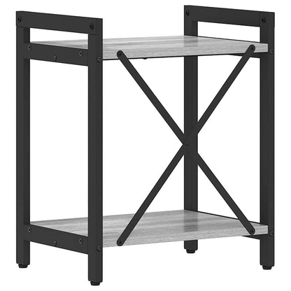 vidaXL Bücherregal Grau Sonoma 40 x 30 x 50 cm Holzwerkstoff