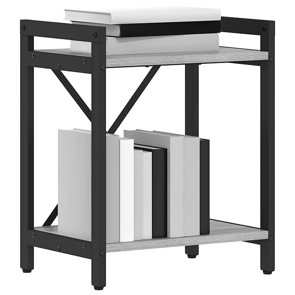 vidaXL Bücherregal Grau Sonoma 40 x 30 x 50 cm Holzwerkstoff