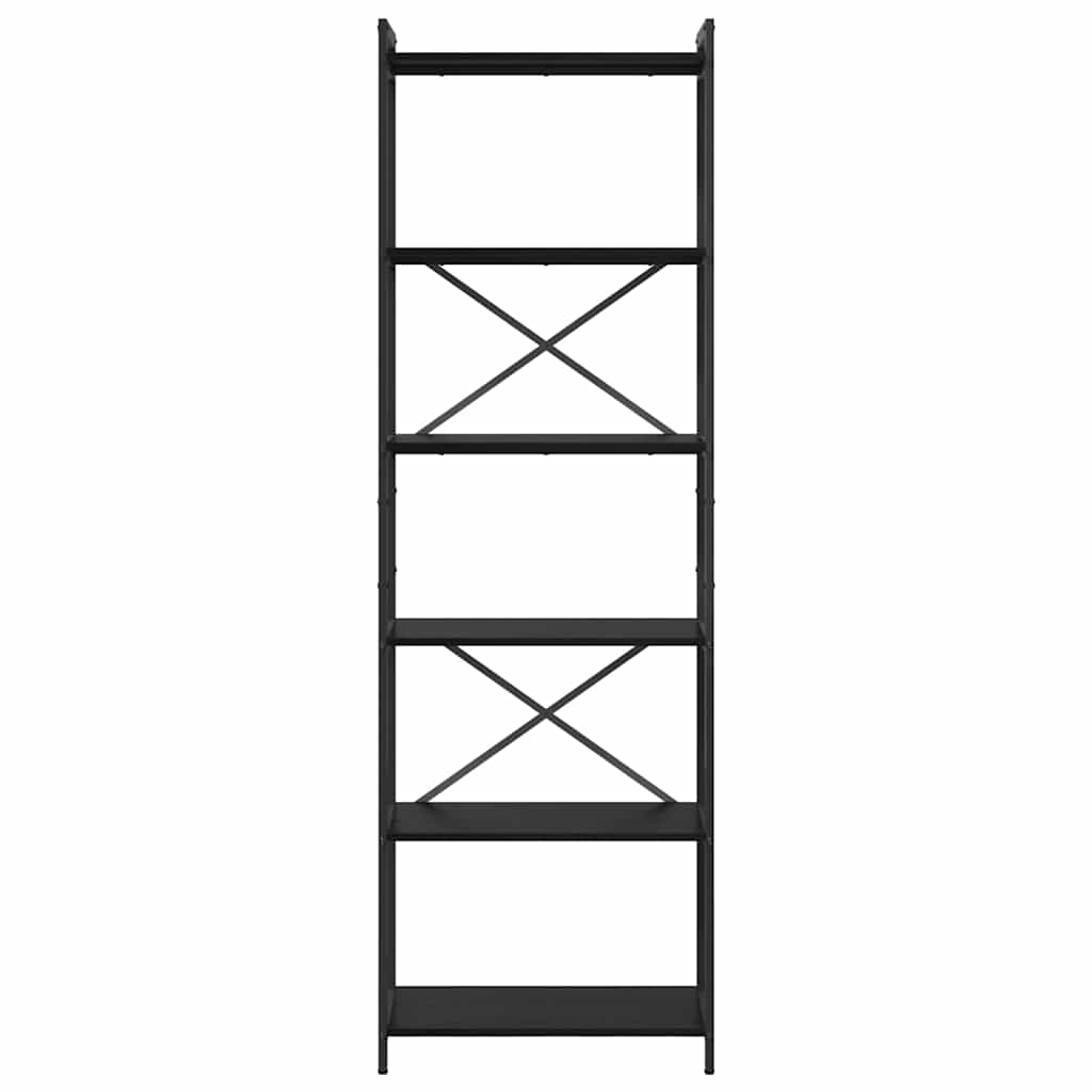 Bücherregal Schwarz Eichen-Optik 40 x 30 x 85 cm Holzwerkstoff