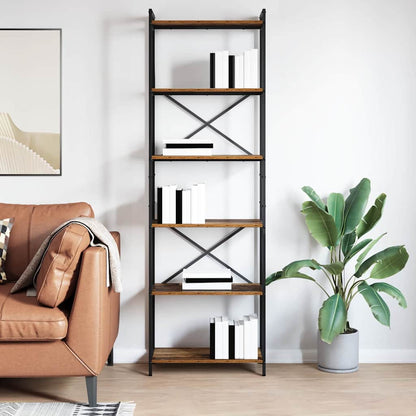vidaXL Étagère à livres chêne fumé 40 x 30 x 85 cm Bois d'ingénierie