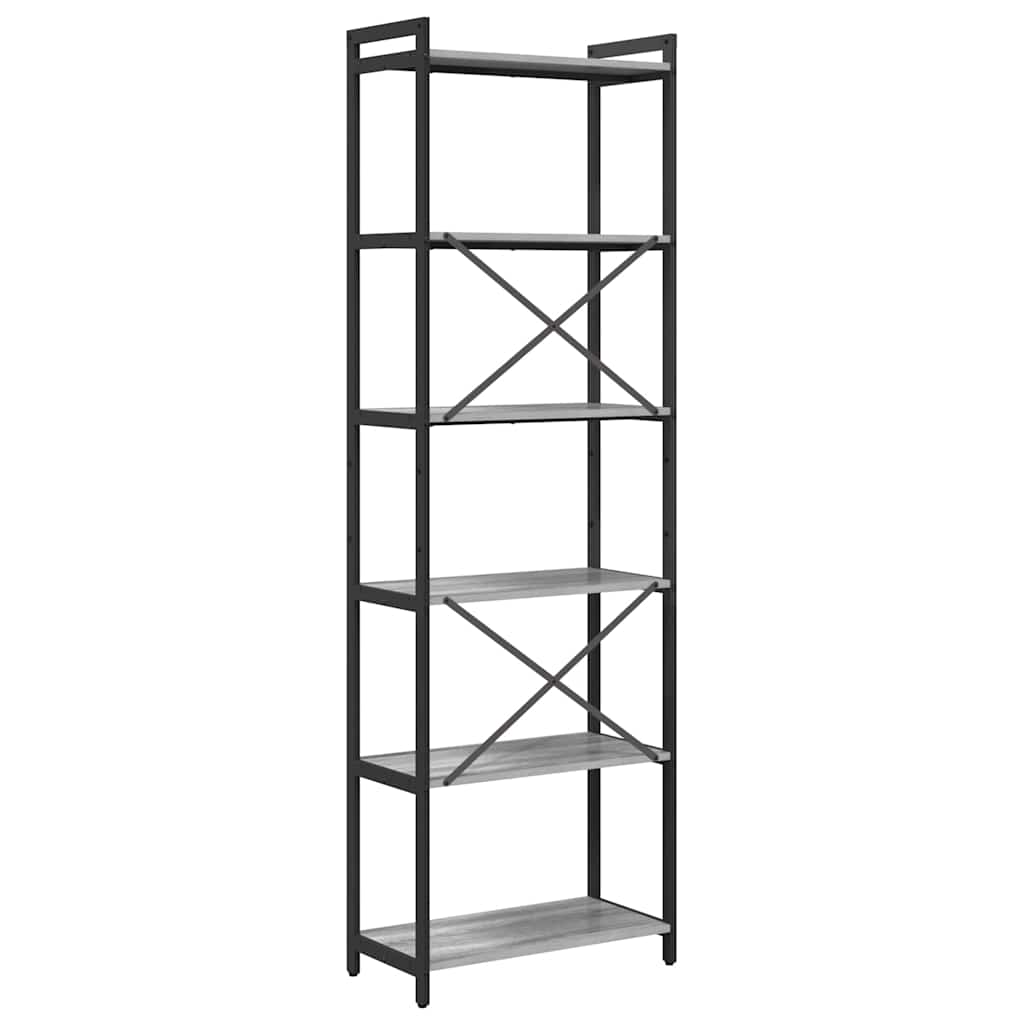 vidaXL Bibliothèque gris Sonoma 40 x 30 x 85 cm Aggloméré