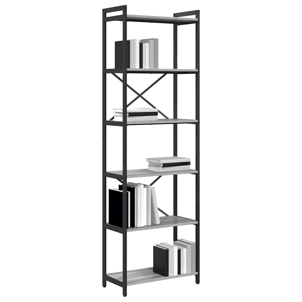 vidaXL Bibliothèque gris Sonoma 40 x 30 x 85 cm Aggloméré