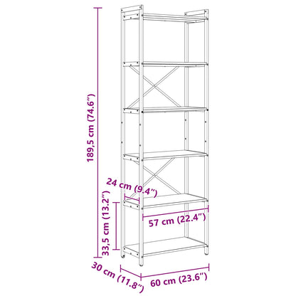 Bücherregal Altholz 40 x 30 x 85 cm Holzwerkstoff
