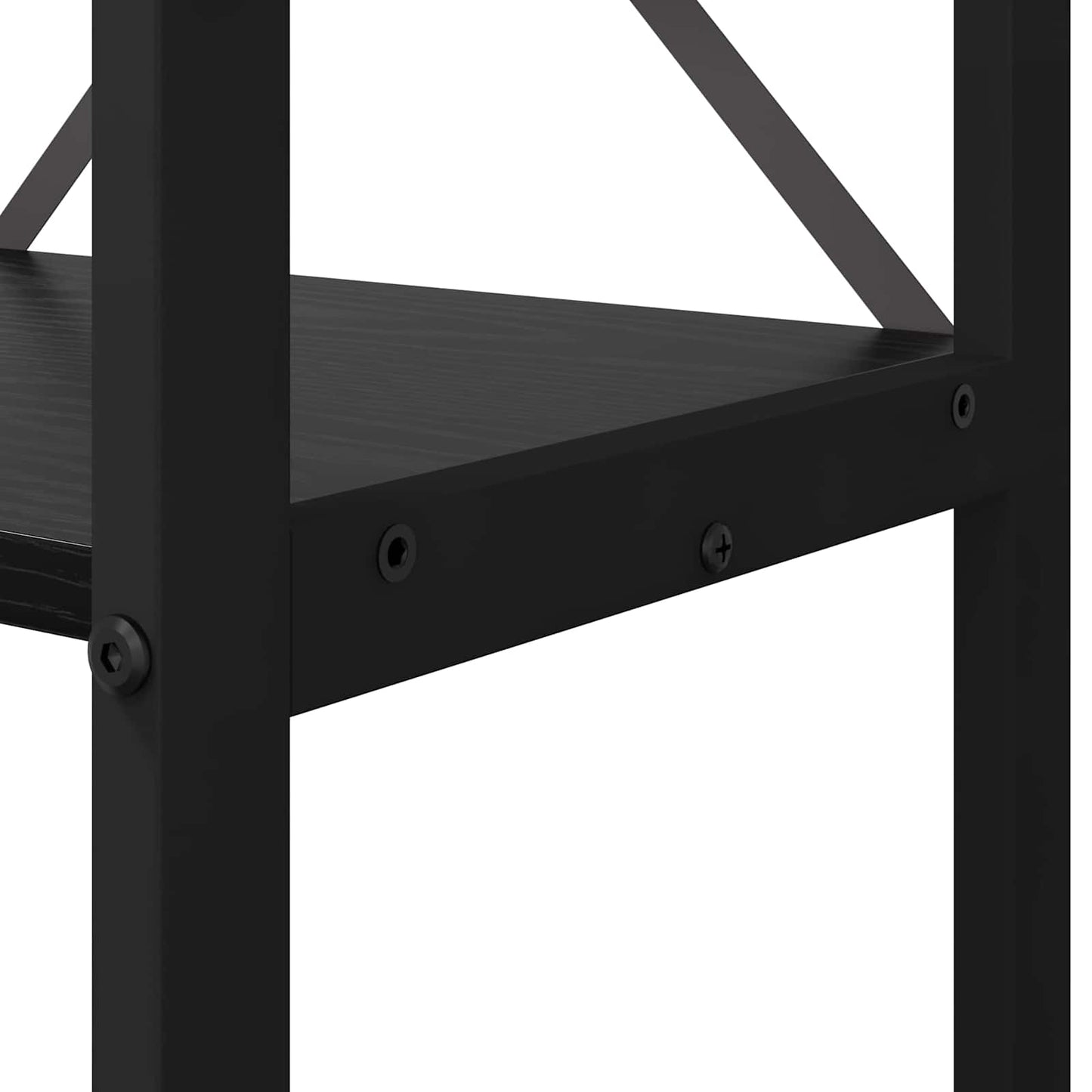 vidaXL Bibliothèque Noir aspect chêne 60 x 30 x 155 cm Bois d'ingénierie