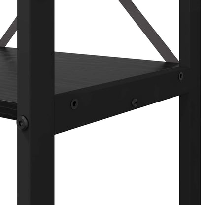 vidaXL Bibliothèque Noir aspect chêne 60 x 30 x 155 cm Bois d'ingénierie