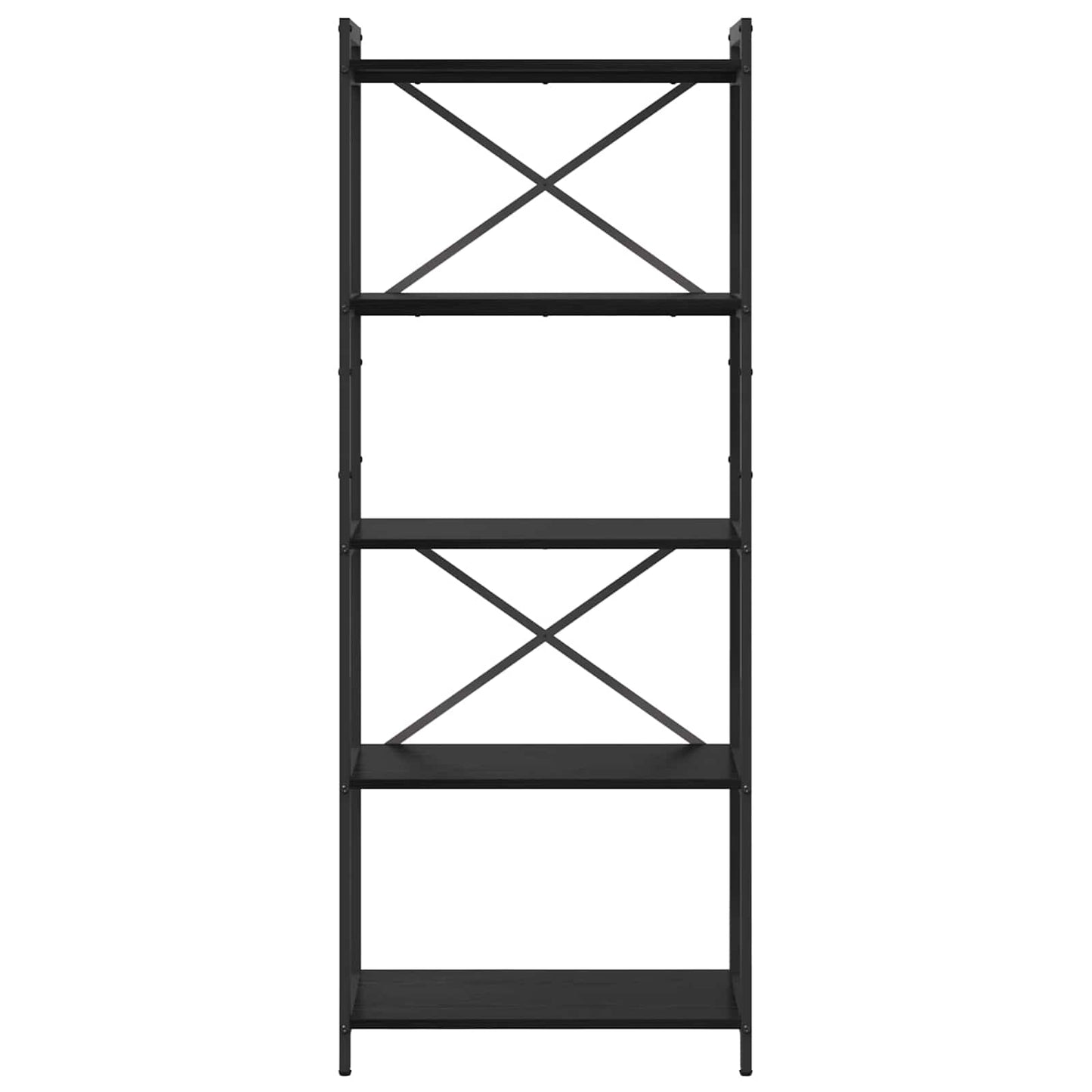 vidaXL Bibliothèque Noir aspect chêne 60 x 30 x 155 cm Bois d'ingénierie