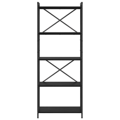 vidaXL Bibliothèque Noir aspect chêne 60 x 30 x 155 cm Bois d'ingénierie