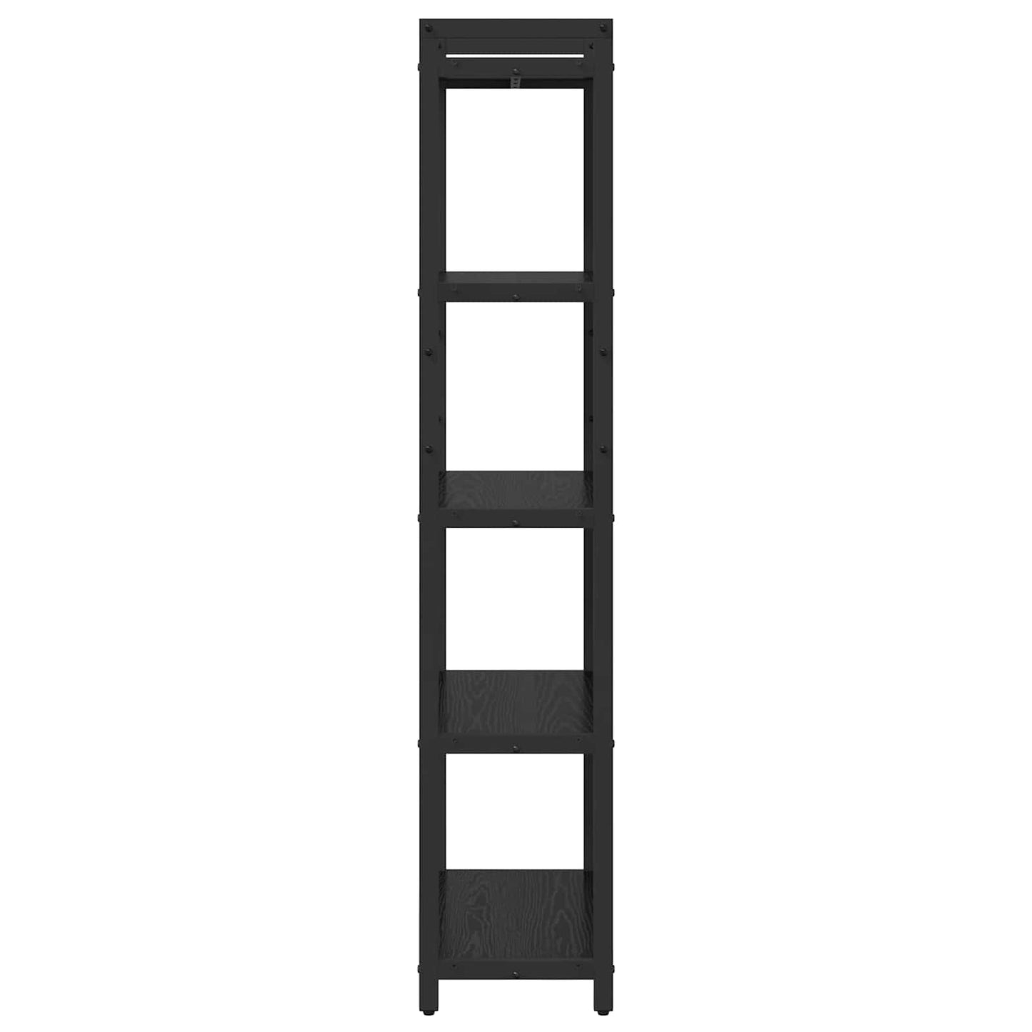 vidaXL Bibliothèque Noir aspect chêne 60 x 30 x 155 cm Bois d'ingénierie