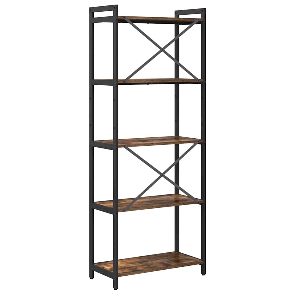 Bücherregal Geräucherte Eiche 60 x 30 x 155 cm Holzwerkstoff