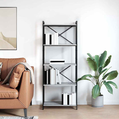 vidaXL Bibliothèque Gris Sonoma 60 x 30 x 155 cm Bois d'ingénierie