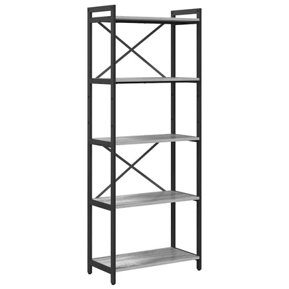 vidaXL Bibliothèque Gris Sonoma 60 x 30 x 155 cm Bois d'ingénierie