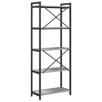 vidaXL Bibliothèque Gris Sonoma 60 x 30 x 155 cm Bois d'ingénierie