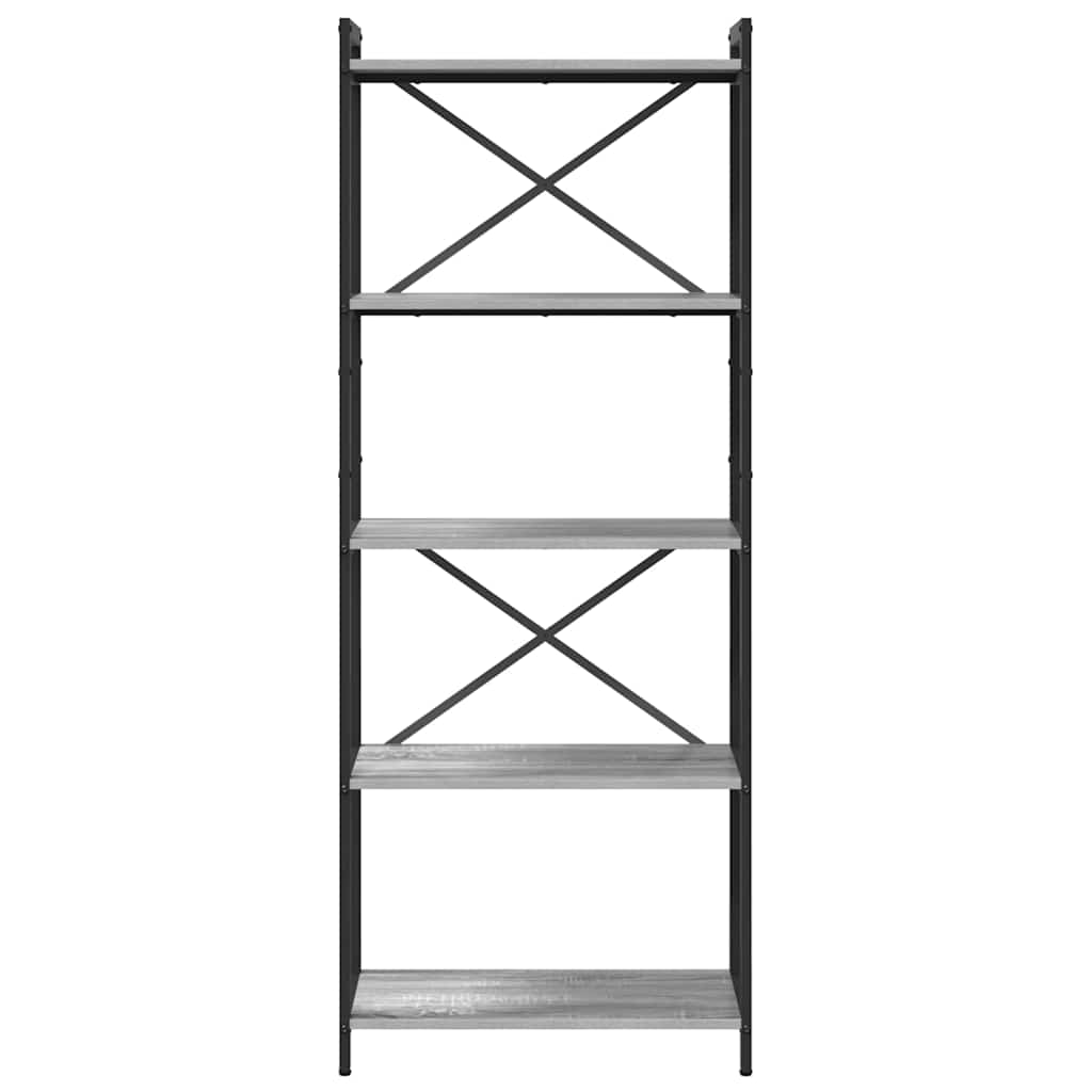 vidaXL Bibliothèque Gris Sonoma 60 x 30 x 155 cm Bois d'ingénierie
